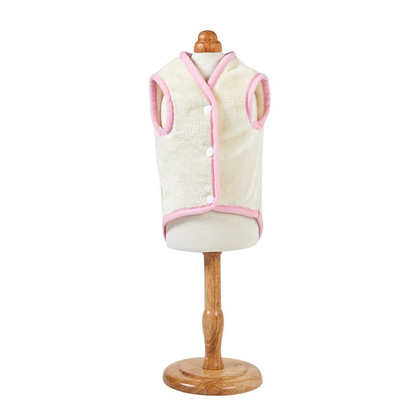 Pet Clothes Soft Flannel Dog Vest