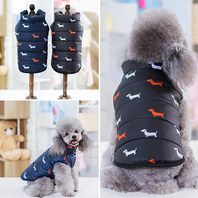 Pet clothes dog padded vest