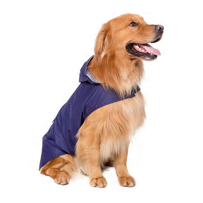 Spring And Autumn Pet Raincoat Rain Poncho Large Dog Clothes Reflective Super Waterproof