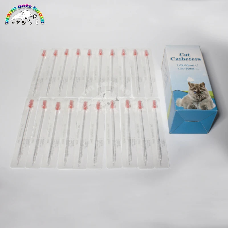 Cat Urinary Catheters Sterile 1.0mm 1.3mm Luer PVC Urinary Catheter for Calculus Surgery Urinary Veterinary Supplies