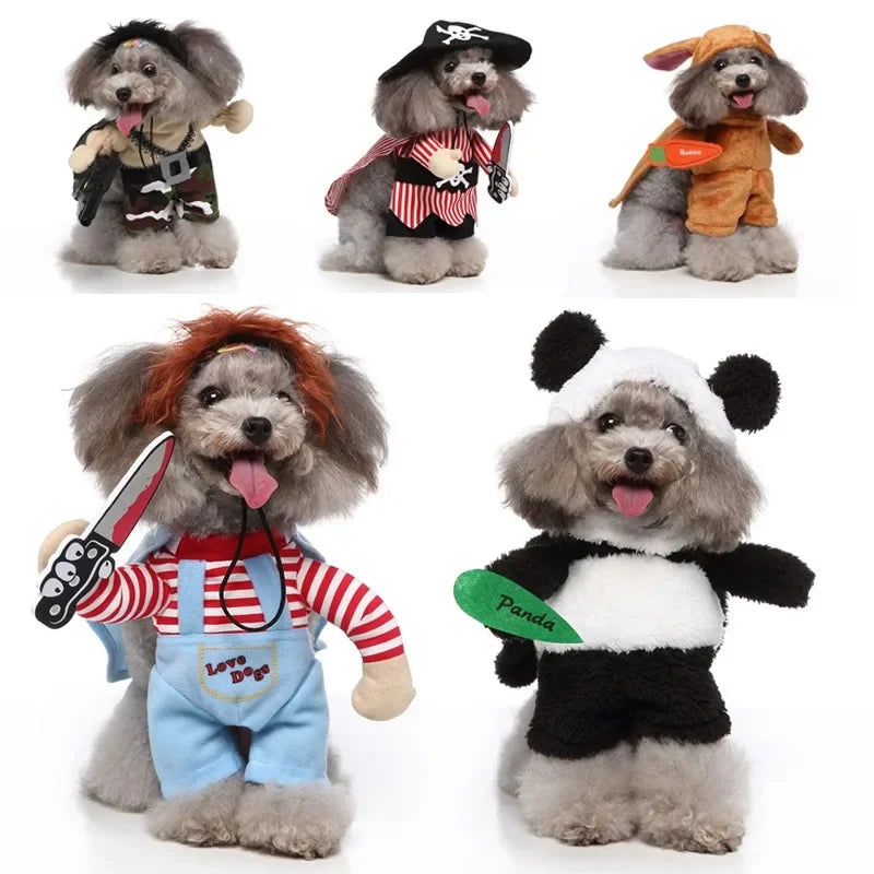 Funny Halloween Dog Cosplay Costume Set