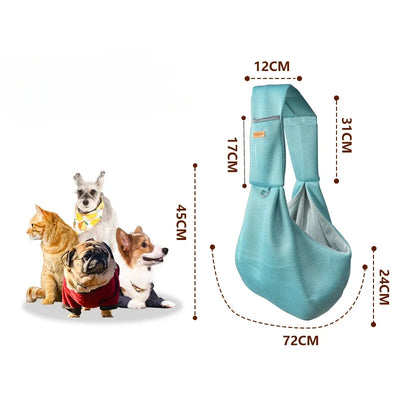 Summer Pet Sling Carrier Bag for Small Dog Dog Cat Breathable Outdoor Portable Messenger Bag Puppy Sling Handbag Tote Pouch