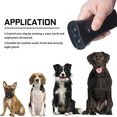 Pet Dog Repeller Anti Barking Stop Electric Shocker  LED Ultrasonic Dogs Adapter Training Behavior Aids Without Battery with