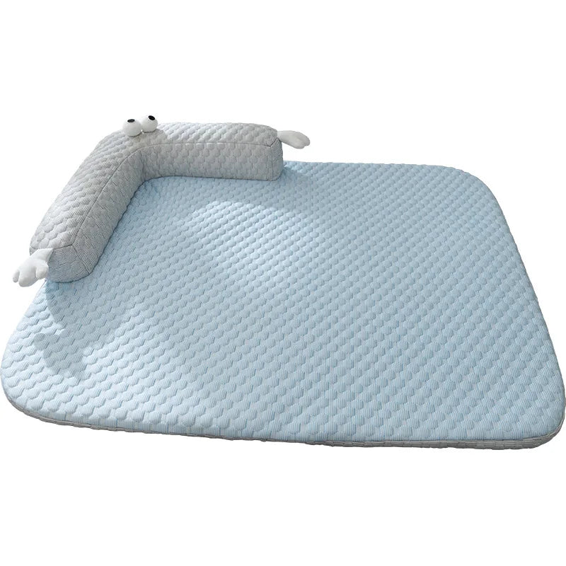 Cooling Dog Bed Mat Soft Puppy Bed Breathable Pet Sleeping Mat for Small Dogs Detachable Pet Ice Silk Pad Dog Accessories