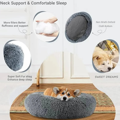 Soft Plush Round Pet Bed