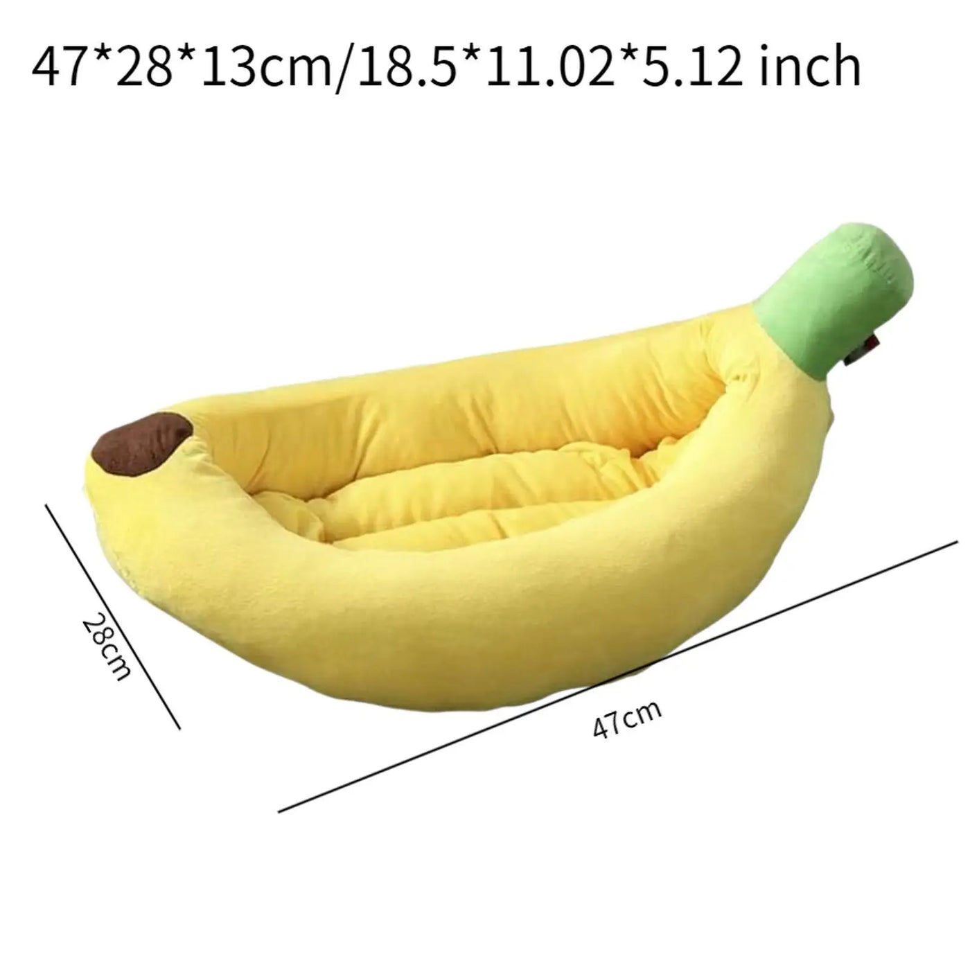 Banana-Shaped Washable Pet Bed