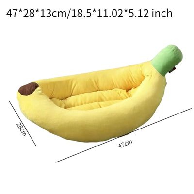 Banana-Shaped Washable Pet Bed