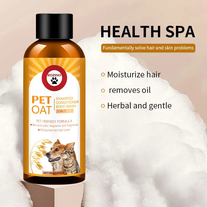 Pet Shampoo and Conditioner 3 in 1 Plant Based Organic Sulfate Free Soap Free Tear Free Moisturizer for Pets Cats and Dogs