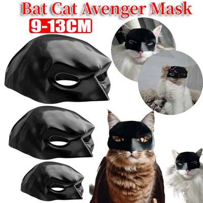 9-13cm Cat Bat Cool Man Mask Cat Avenger Mask Matte Cute Bat Mask Superhero Toys Cat Bat Halloween Costume For Cats Pet Supplies