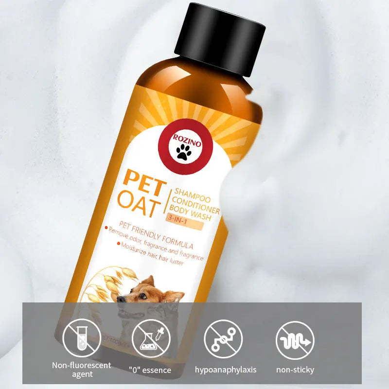 Pet Shampoo and Conditioner 3 in 1 Plant Based Organic Sulfate Free Soap Free Tear Free Moisturizer for Pets Cats and Dogs