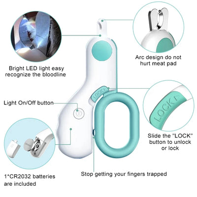 LED Nail Clipper with Safety Lock