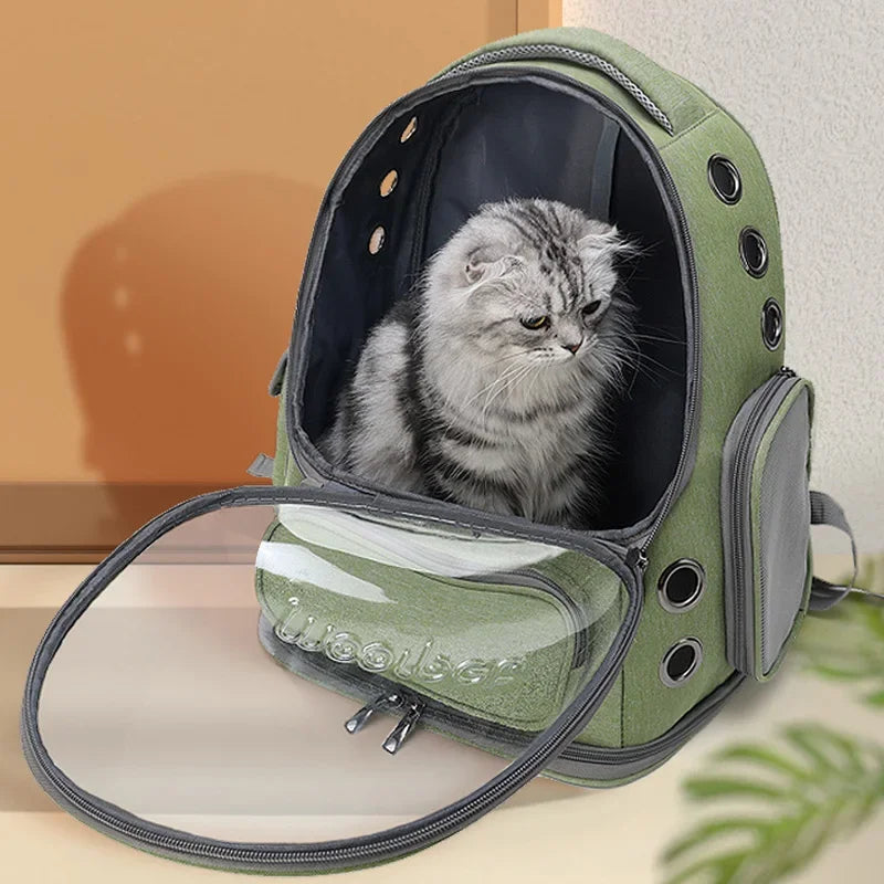 Cat Bag Clear Pet Cat Carry Bag Outdoor Travel Backpack for Cats, Puppies, Breathable Cat Carry Bag Pet Supplies