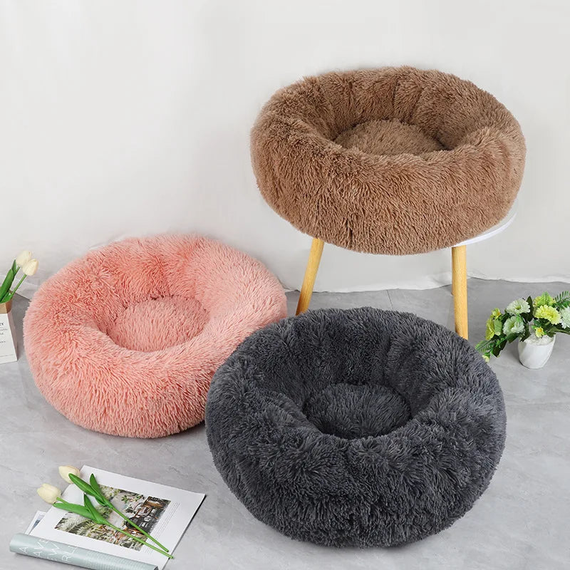 Four Seasons Plush Pet Nest - Detachable & Washable